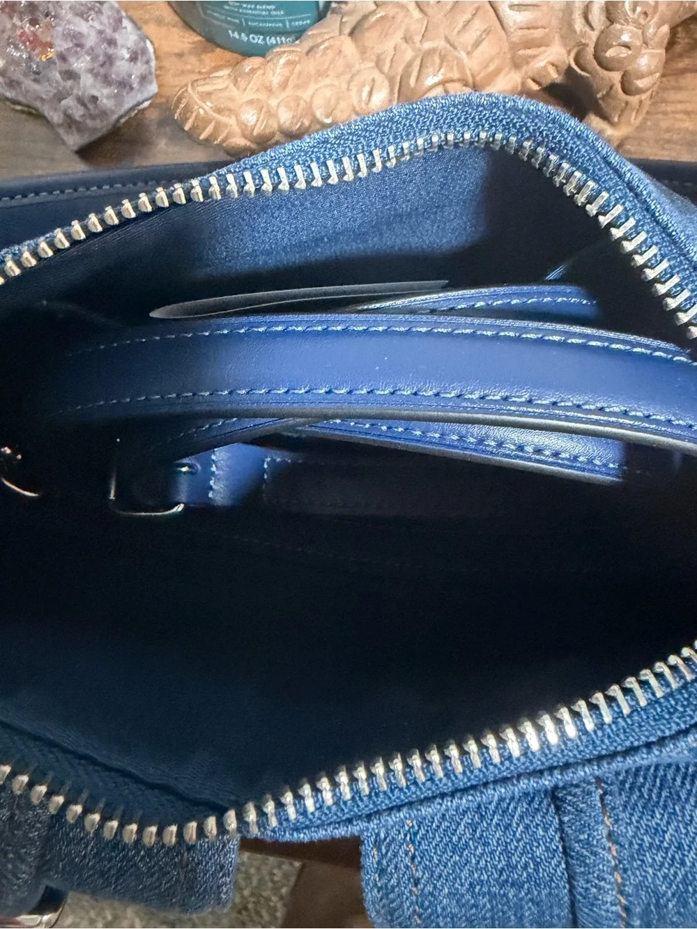 Coach Denim Ashton Buckle Shoulder Bag - Blue